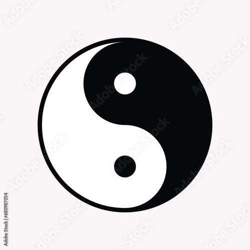 yin yang symbol on white