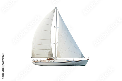 Sailboat Sail Isolated Elegance White on a transparent background © Moostape