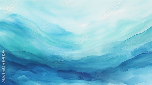 Dark blue azure turquoise abstract watercolor background for textures backgrounds