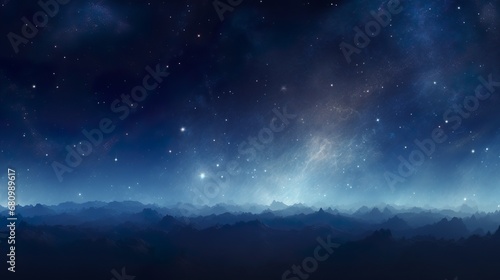 blue space background, in the style of large canvas format, nightscape