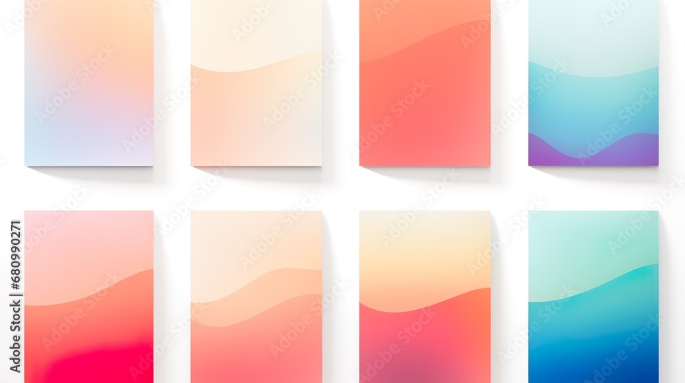 Set colorful abstract backgrounds blurred