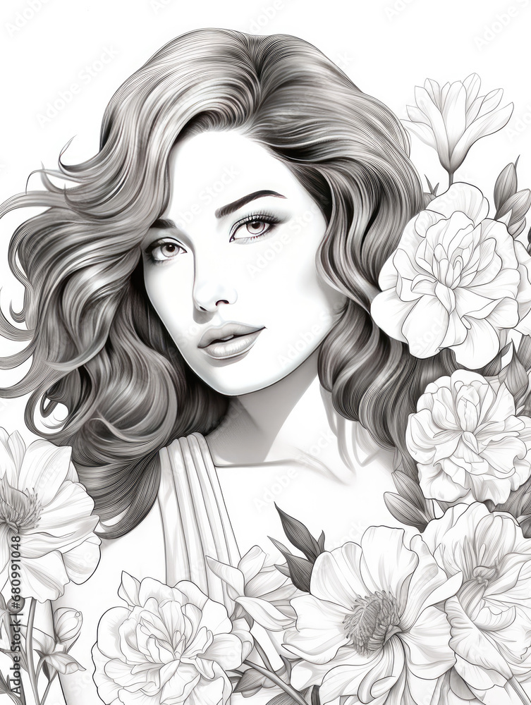 Nigella Coloring book page Nigella Coloring book page