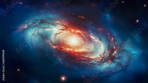 Spiral Galaxy in deep space  dreamy harmony energy cosmos