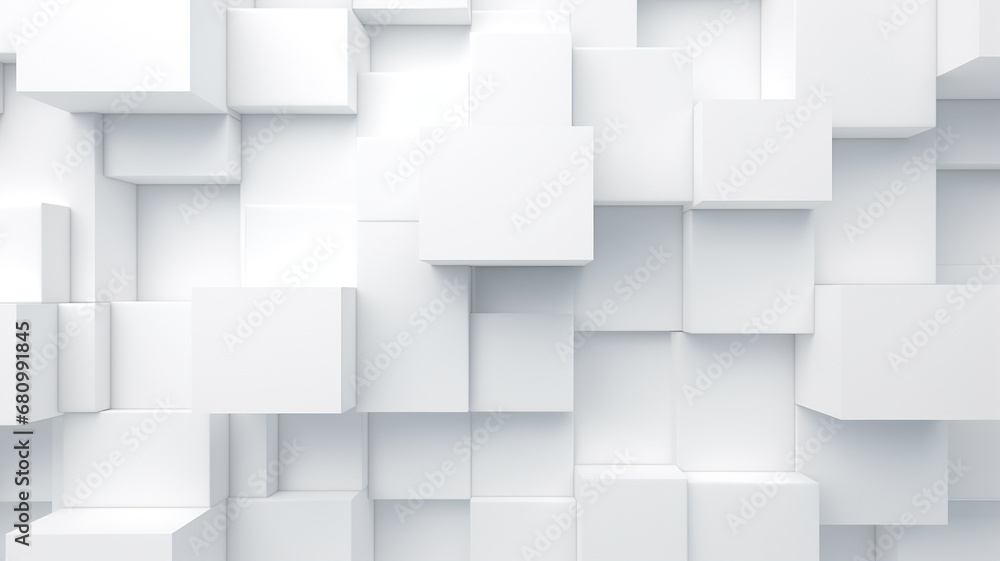 Abstract white background with squares Abstract white background with squares