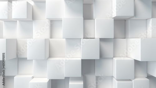 Abstract white background with squares