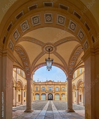 The court of Palazzo Anguissola di Grazzano, Piacenza, Italy photo