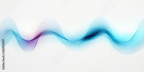Air flow set of  elements on a white background. Abstract light effect blowing from an air conditioner, purifier or humidifier. Dynamic blurred flow, Generative AI photo