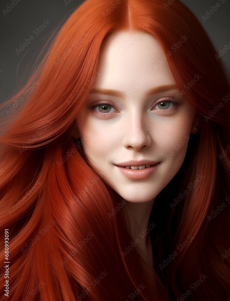 portrait of a woman with red hair portrait of a woman with red hair