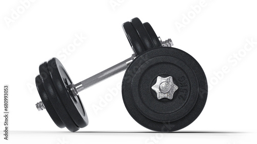 Dumbbell pair on transparent background photo