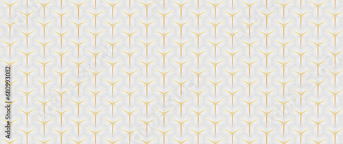 White and gold hexagon design, Pyramid 3D pattern background. Abstract geometric texture collection design. Vector illustration, 3D polygon shapes background