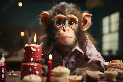  monkey  celebration birthday   © nataliya_ua