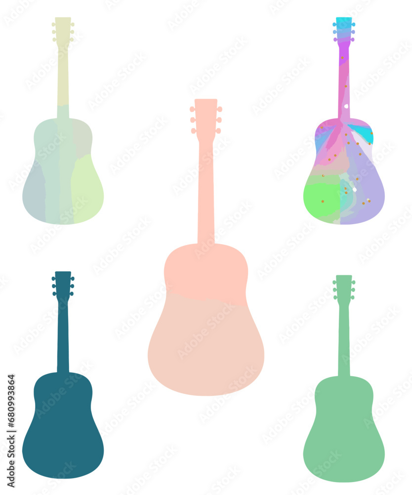 Electric guitar vector silhouette illustration isolated on white background Electric guitar vector silhouette illustration isolated on white background