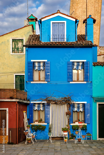 Beautiful colorful houses of Burano, Venice, Italy