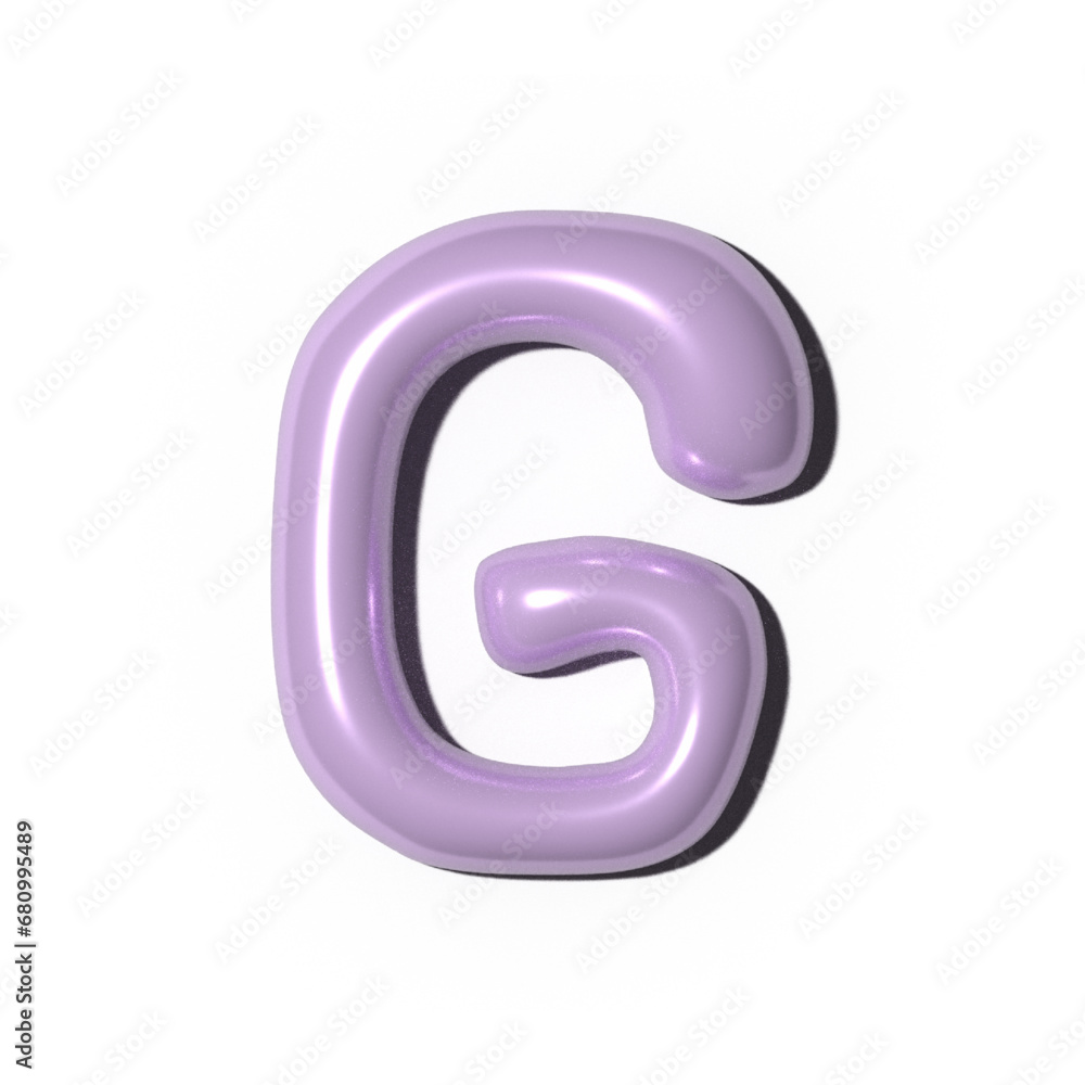 3D alphabet letter resembling a playful balloon. For adding a touch of childlike wonder to school projects, children's books, birthday party invitations, cartoon-themed designs. 3D alphabet letter resembling a playful balloon. For adding a touch of childlike wonder to school projects, children's books, birthday party invitations, cartoon-themed designs.