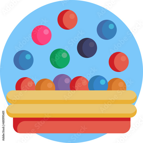 Bring the magic of playtime to your designs with this Ball Pit icon in vector format. Ideal for International Children's Day projects, it adds a playful touch to any artwork.