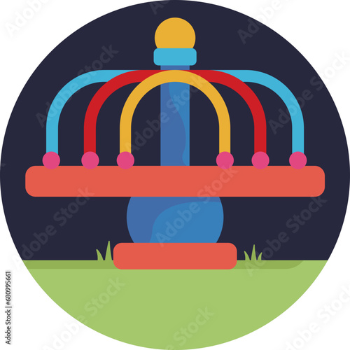 This vector carousel icon encapsulates the joy of childhood. Perfect for International Children's Day projects, it's a spin of happiness in your designs.