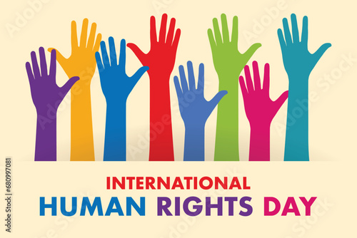 Vector illustration of Human Rights Day background. photo