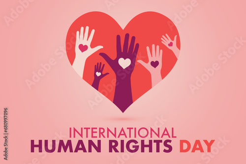 Vector illustration of Human Rights Day background.