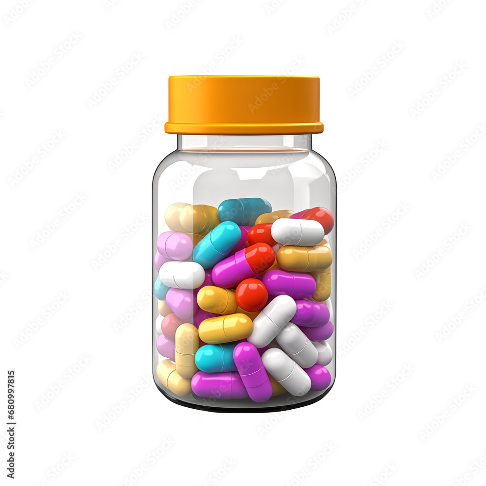 label medicine bottle with capsules around, label medicine bottle with capsules around,