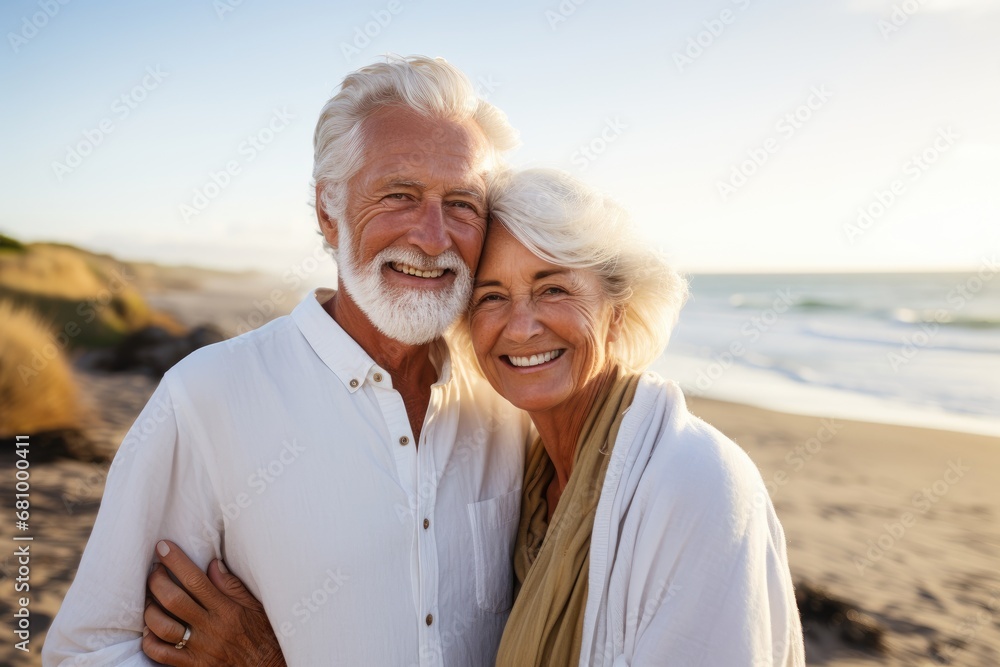 A Captivating Moment: A Man and Woman Posed for a Picture
