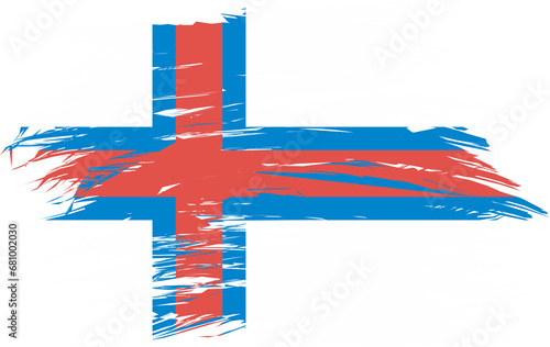 Feroe Islands State Flag Abstract Shape photo
