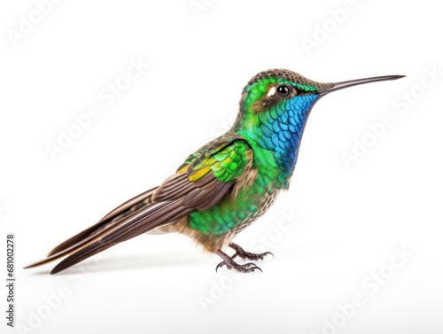 Hummingbird Studio Shot Isolated on Clear White Background  Generative AI