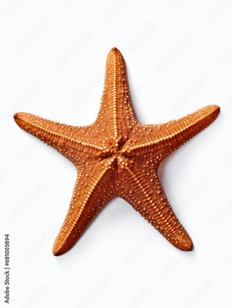 Starfish Studio Shot Isolated on Clear White Background, Generative AI Starfish Studio Shot Isolated on Clear White Background, Generative AI