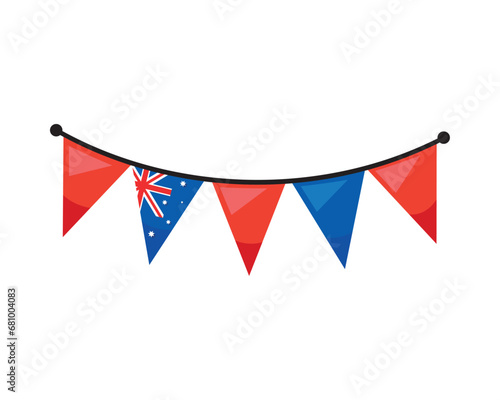 australia day garland flag