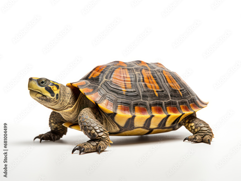 Fototapeta premium Turtle Studio Shot Isolated on Clear White Background, Generative AI