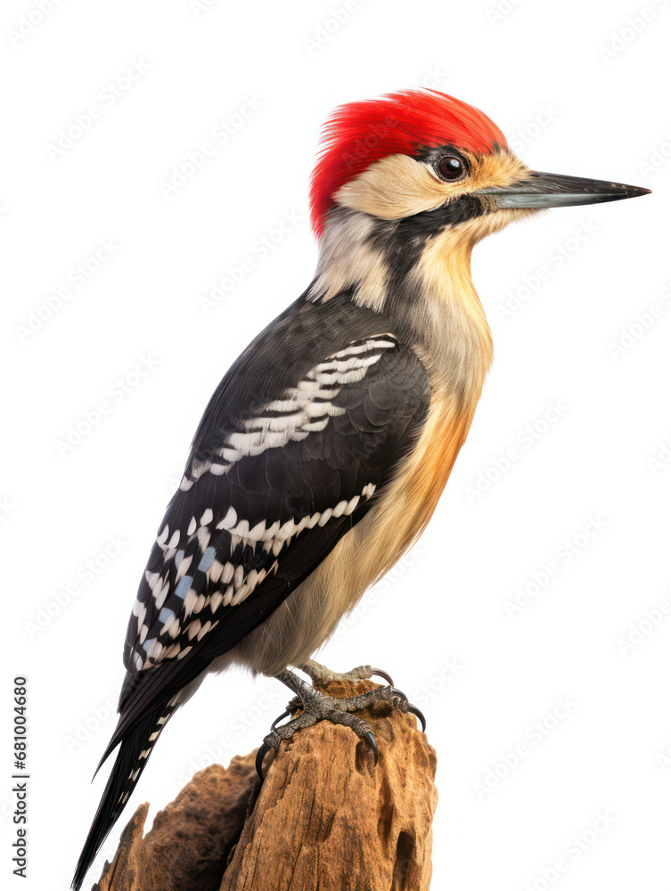 Fototapeta premium Woodpecker Studio Shot Isolated on Clear White Background, Generative AI