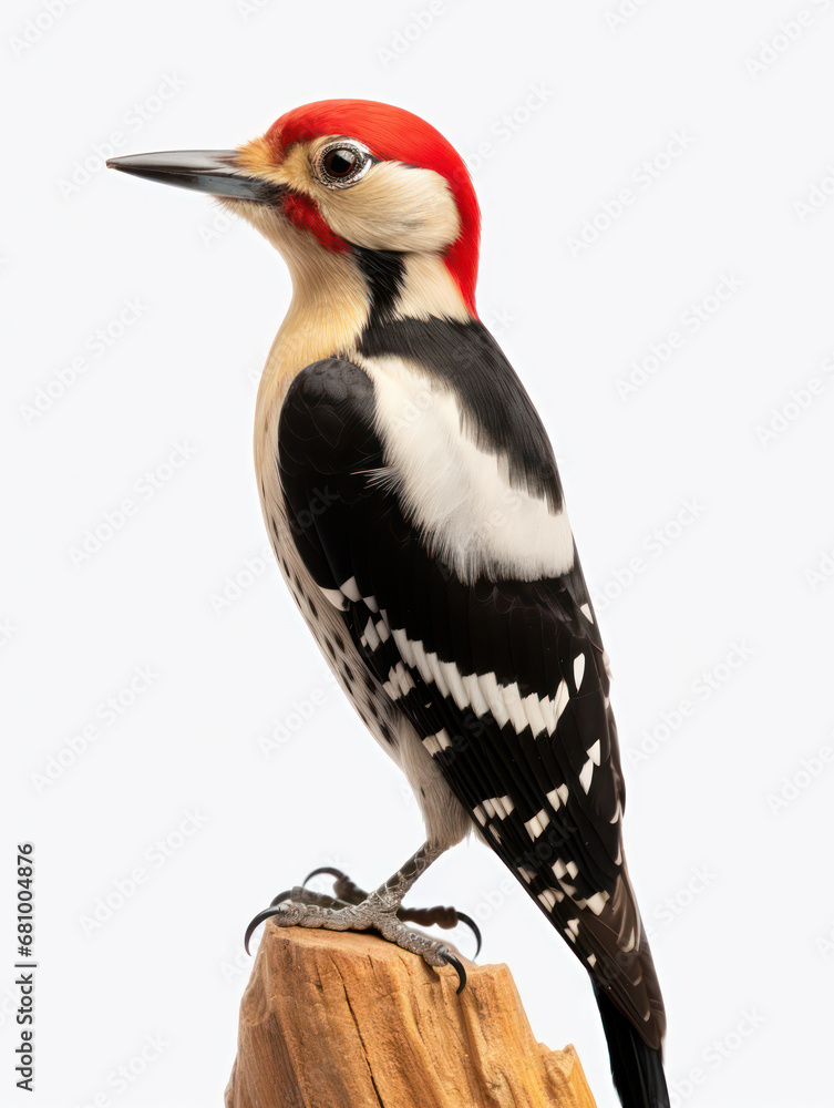 Woodpecker Studio Shot Isolated on Clear White Background, Generative AI Woodpecker Studio Shot Isolated on Clear White Background, Generative AI