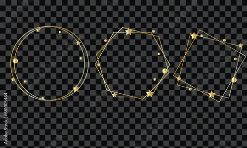  Golden frame  with diamonds