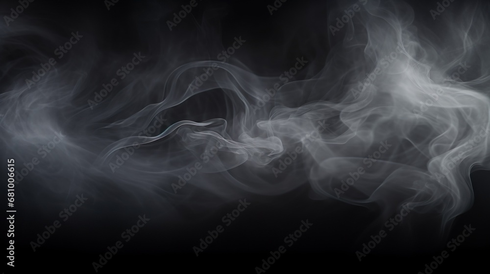 Abstract smoke misty fog on isolated black background. Texture overlays. Abstract smoke misty fog on isolated black background. Texture overlays.