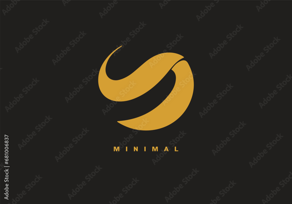 Fototapeta premium Minimal logo design vector template. Icon symbol vector.