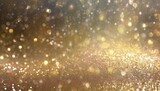 blur glitter or bokeh gold festive background texture banner panoramic xmas abstract background with copy space