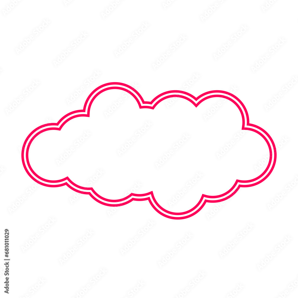 Neon Cloud Icon