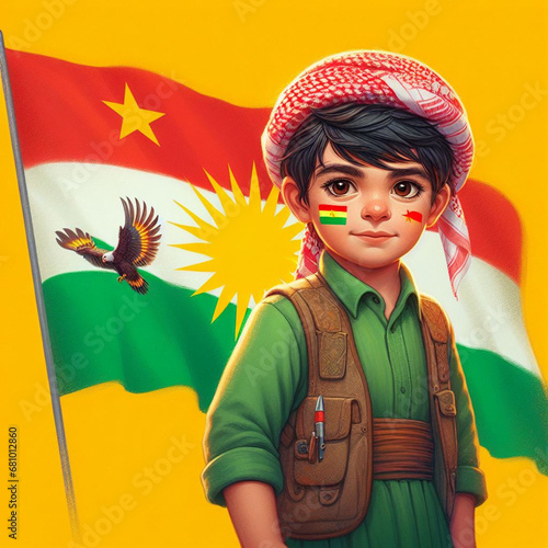Land of the Brave: Kurds with the Flag photo
