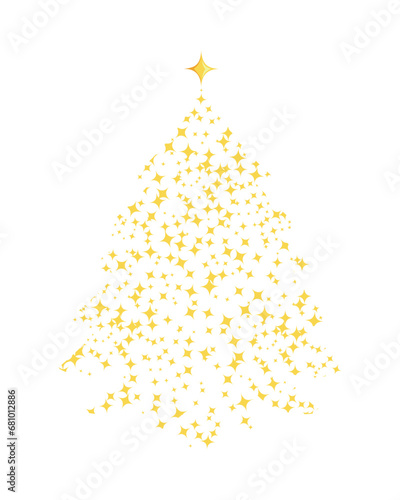 christmas sparkling tree glowing