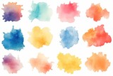 Vibrant Splashes of Color Dance on a Blank Canvas