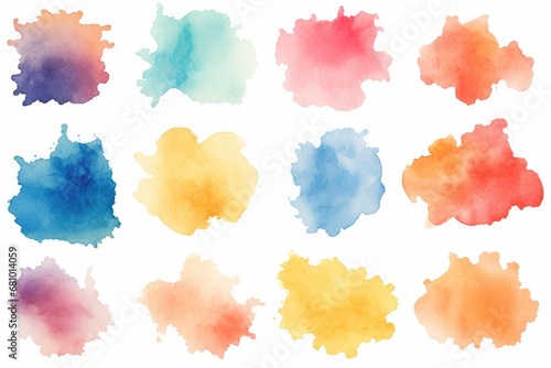 Vibrant Splashes of Color Dance on a Blank Canvas