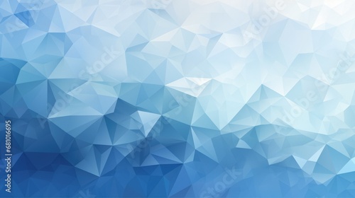 Blue abstract background with triangles and geometric shapes, poster, banner. Generative AI