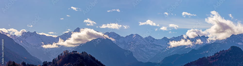 Schöllang - Burg - Kapelle - Ausblick - Panorama - Berge - Alpen - Allgäu - Oberstdorf Schöllang - Burg - Kapelle - Ausblick - Panorama - Berge - Alpen - Allgäu - Oberstdorf
