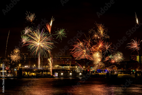 Photography Feuerwerk über dem Hamburger Hafen