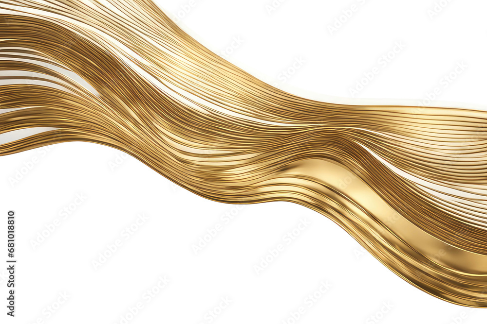 a high quality stock photograph of a single Abstract golden metallic wave band isolated on a white background a high quality stock photograph of a single Abstract golden metallic wave band isolated on a white background