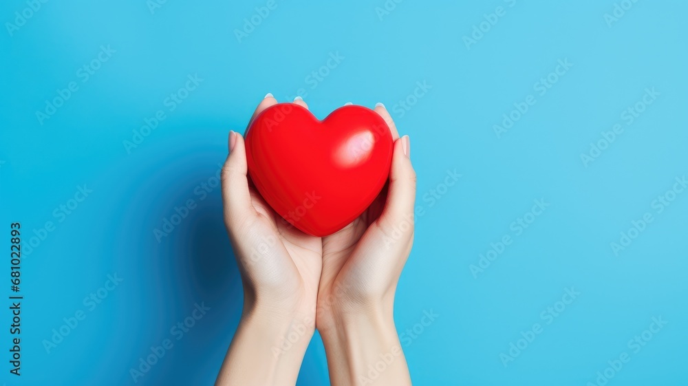 Fototapeta premium Love and Affection: Embracing a Symbol of Passion, Care, and Devotion