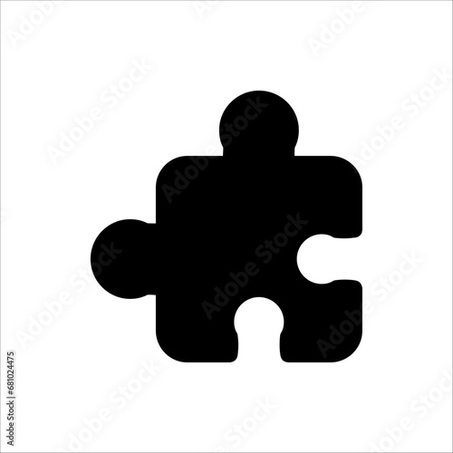 Puzzle icon. Teamwork symbol. Plugins sign. Logo template for website, ui, app. Outline, flat, and colored style. Vector illustration on white background