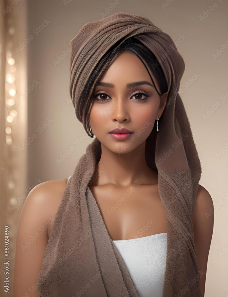 Fototapeta premium portrait of a woman, Generative AI