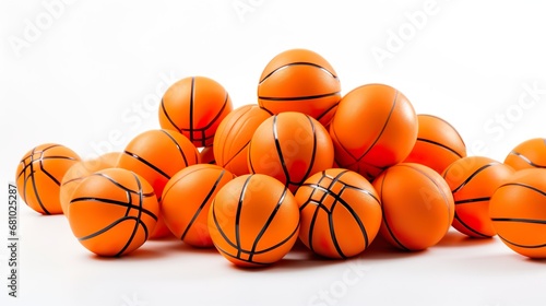 Basketball balls isolated on white background