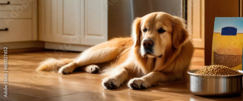 Golden Retriever dog breed making a sad face It's like you're losing your appetite. © 2D_Jungle