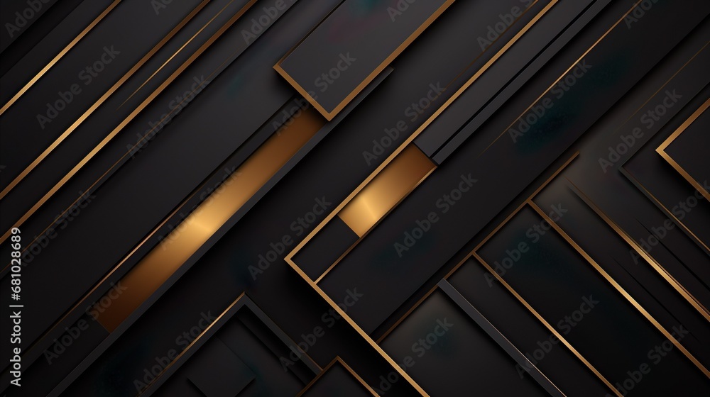 Black luxury background with golden line elements and light ray effect decoration and bokeh. Black luxury background with golden line elements and light ray effect decoration and bokeh.